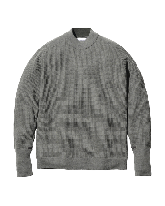 Waffle Mock Neck Sweater